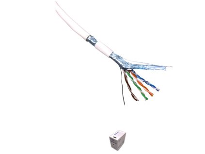 DATACOM FTP drát CAT5E PVC,Eca 305m box bílý