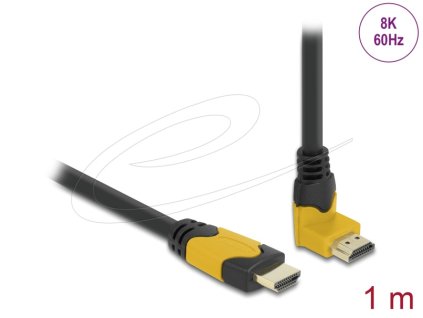 Delock High Speed HDMI kabel samec přímý na samec 90° pravoúhlý nahoru 48 Gbps 8K 60 Hz 1 m
