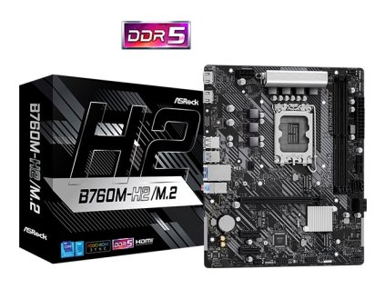 ASRock MB Sc LGA1700 B760M-H2/M.2, Intel B760, 2xDDR5, 2xHDMI, mATX