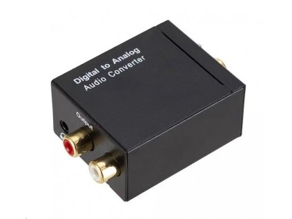 WG - Převodník digitálního signálu na analog - RCA L/R 3,5 mm, black