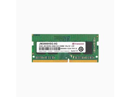 TRANSCEND SODIMM DDR4 8GB 2666MHz 1Rx16 1Gx16 CL19 1.2V