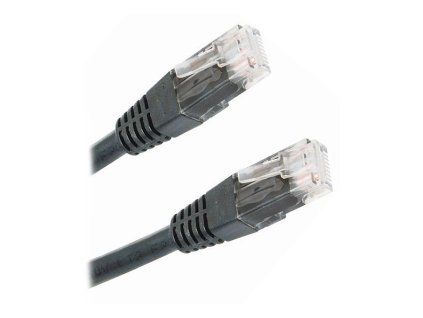 UTP Patch Kabel RJ45 CAT5E 0,25m 8P8C 1:1 černá