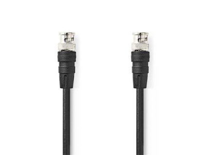Nedis CVGL01000BK10 - Video kabel BNC | BNC Zástrčka - BNC Zástrčka | 1 m | Černá