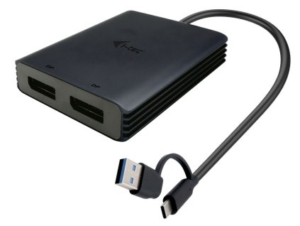 I-Tec USB-A/USB-C Dual 4K DP Video Adapter