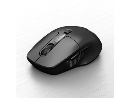 C-TECH myš WLM-13 Dual mode, bezdrátová, BT5.0 + 2,4GHz, 1600DPI, 6 tlačítek, USB nano receiver, černá
