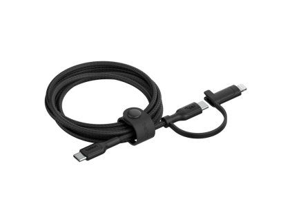 Belkin BOOST CHARGE PRO 2v1 USB-C a Lightning kabel, 1,5m, černý - odolný