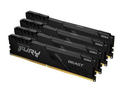 KINGSTON 128GB 3600MHz DDR4 CL18 DIMM (Kit of 4) FURY Beast Black