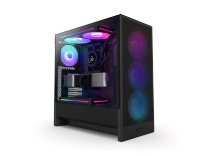 NZXT skříň H5 Flow RGB edition / 1x360 mm RGB core fan / 1x120mm / USB 3.0 / USB-C 3.1 / průhledná bočnice / mesh /černá