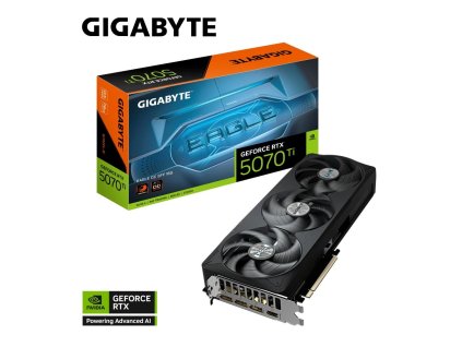 GIGABYTE VGA NVIDIA GeForce RTX 5070 Ti EAGLE OC 16G, 16G GDDR7, 3xDP, 1xHDMI