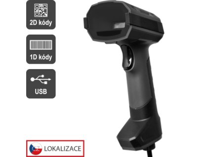 Virtuos HT-857 - CCD 2D průmyslová čtečka, USB, tmavě šedá