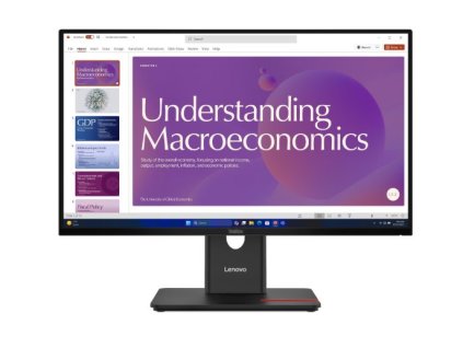 Lenovo LCD T24d-40 23,8"FHD IPS/6ms/250nits/1500:1/Repro/HDMI/2xDP/3xUSB-C/3xUSB/RJ45/Pivot/VESA/černá