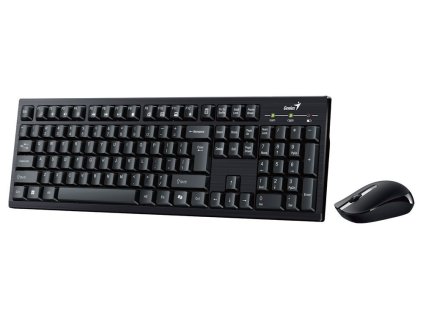 Genius KM-8101, Set klávesnice a myši, bezdrátový, CZ+SK layout, 2,4GHz, mini USB přijímač, Copilot klávesa, černý