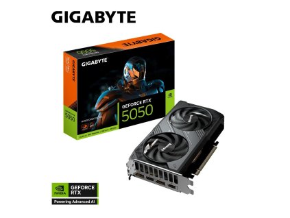 GIGABYTE VGA NVIDIA GeForce RTX 5050 WINDFORCE OC 8G, 8G GDDR6, 2xDP, 2xHDMI