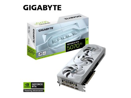 GIGABYTE VGA NVIDIA GeForce RTX 5070 Ti EAGLE OC ICE 16G, 16G GDDR7, 3xDP, 1xHDMI