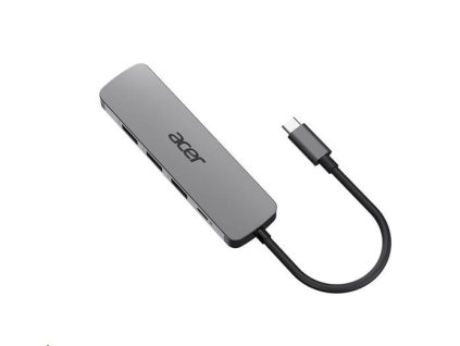 Acer 5IN1 Type- C dongle,HDMI,USB3.0,USB-C,100W PD,Dark Silver