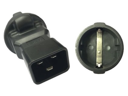 PremiumCord Adaptér IEC C20 M - SCHUKO CEE 7/3 F