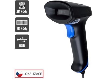 Virtuos CCD 2D čtečka Virtuos HT-851A, USB, bez stojánku, černá