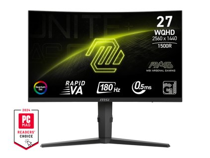 MSI Gaming monitor MAG 275CQRF QD E2 27" Rapid VA zakřivený/2560x1440 WQHD/180Hz/0,5ms/2xHDMI/DP/USB-A,B,C/Výšk.nast./černá
