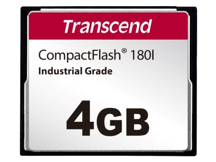 TRANSCEND CompactFlash Card CF180I, 4GB, SLC mode WD-15, Wide Temp.