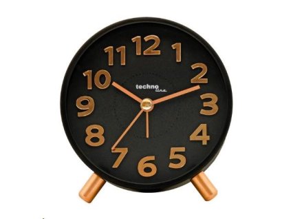TechnoLine Modell F analogový budík, černý