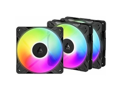ARCTIC P12 Pro Reverse A-RGB (3pack) 120mm Case Fan with A-RGB - Reverse Impeller Design - FDB beari