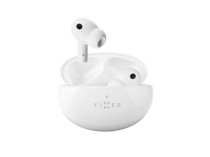 Sluchátka FIXED Pods Pro s ANC a bezdrátovým nabíjením, bezdrátová, TWS, bílá