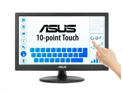 ASUS LCD 15.6" VT169HE Touch 1920x1080, IPS, Wide Viewing Angle, Frameless, Flicker free, Low Blue Light, HDMI