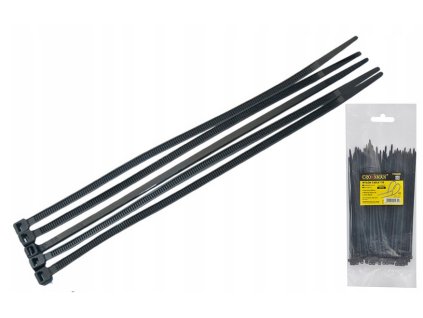 Nylonová stahovací páska 7,6x400mm černá - 100ks