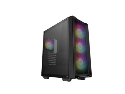 DEEPCOOL Case CC560 MESH V2, ATX, ARGB, Průhledná bočnice, 4x120mm Fan, černá