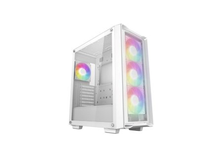 DEEPCOOL Case CC560 MESH V2 WH, ATX, ARGB, Průhledná bočnice, 4x120mm Fan, bílá