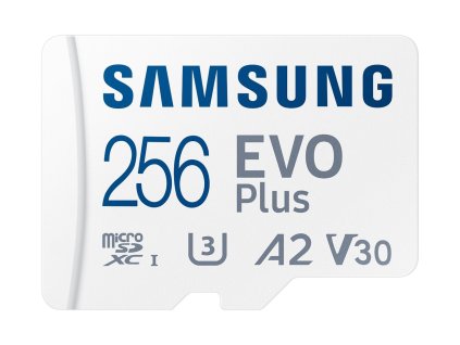 Paměťová karta Samsung EVO Plus micro SDXC, 256GB, UHS-I U3, Class 10 + Adaptér