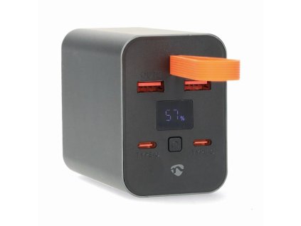 Nedis PBKPD100W25BK - Powerbanka | 30000 mAh | Výstup 2x USB-A / 2x USB-C™ | Vstup 1x USB-C™ | PD3.0 100W