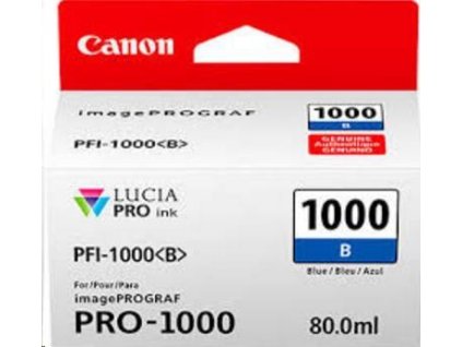 Canon CARTRIDGE PFI-1000B modrá pro ImagePROGRAF PRO-1000 (545 str.)