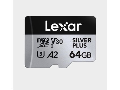 Lexar microSDXC Professional SILVER Plus UHS-I/U3/A2/4K R205/W100 (V30) 64GB