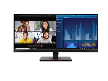 Lenovo LCD P34w-20 34,14" IPS zakřivený/3440x1440/6ms/DP/2xHDMI/3xUSB/USB-C/RJ45/Pivot/Repro/černá
