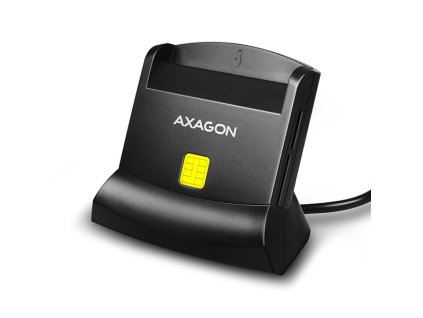 AXAGON CRE-SM2, USB-A StandReader 4-slot čtečka Smart card (eObčanka) + SD/microSD/SIM, kabel 1.3 m