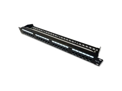 DATACOM Patch panel 19'' UTP 24 port CAT6 DUAL 1U BK (4x6p) VL