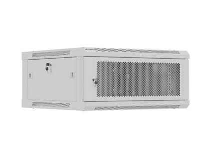 LANBERG NÁSTĚNNÁ INSTALAČNÍ SKŘÍŇ 19" 4U 600X600 ŠEDÉ PERFOROVANÉ DVEŘE (PLOCHÉ BALENÍ)