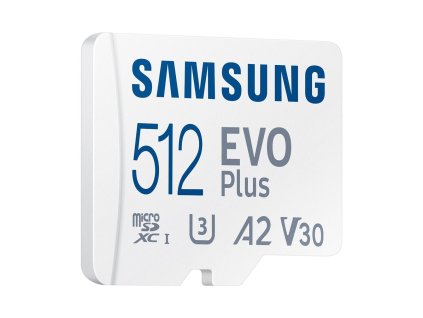 Paměťová karta Samsung EVO Plus micro SDXC, 512GB, UHS-I U3, Class 10 + Adaptér