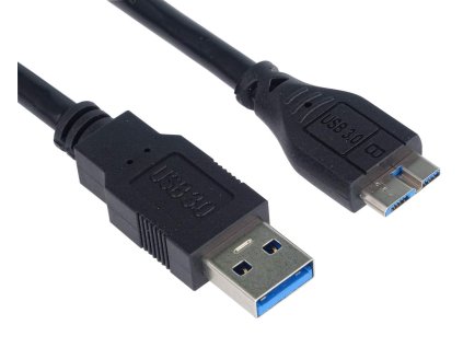 Kabel PremiumCord USB 3.0 - Micro USB 3.0 M/M 5m, černý