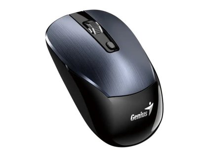 Genius NX-7125 Myš, bezdrátová, optická, 1200DPI, 4 tlačítka, Copilot, 2,4GHz, USB-A, 1× AA baterie, kovově šedá