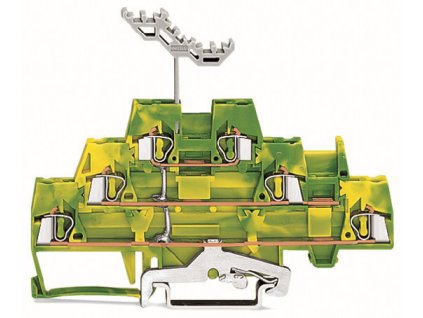 WAGO Svorka 280-597 třípatrová 6vodičová pro ochranný vodič 2,5 mm², zelenožlutá