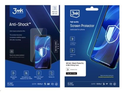 3mk All-Safe - AIO fólie Anti-shock Full Wet Fitting Phone, 5 ks