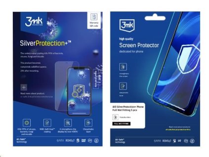 3mk All-Safe - AIO fólie SilverProtection+ Full Wet Fitting Phone, 5ks