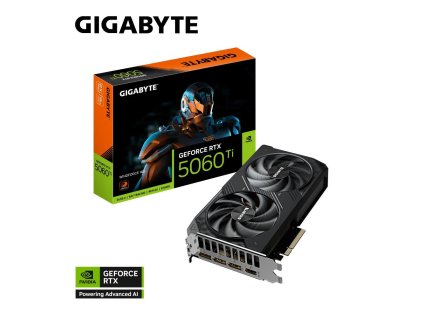 GIGABYTE VGA NVIDIA GeForce RTX 5060 Ti WINDFORCE 16G, 16G GDDR7, 3xDP, 1xHDMI