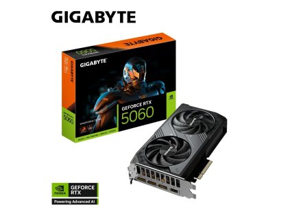 GIGABYTE VGA NVIDIA GeForce RTX 5060 WINDFORCE OC 8G, 8G GDDR7, 3xDP, 1xHDMI