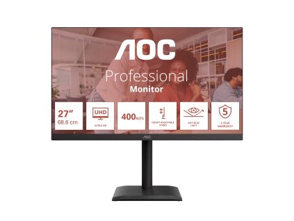 AOC/U27E4CV/27''/IPS/4K UHD/60Hz/4ms/Černá/5R