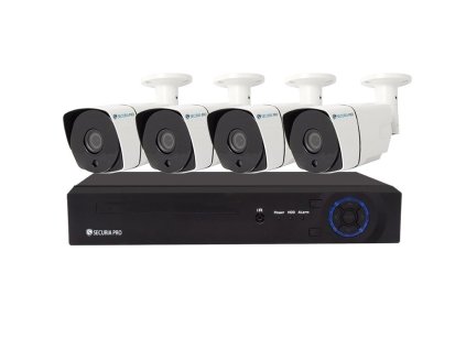 Kamerový set Securia Pro NVR4CHV8-W IP, 8Mpx, 4 kamery, PoE NVR, bílá, po opravě
