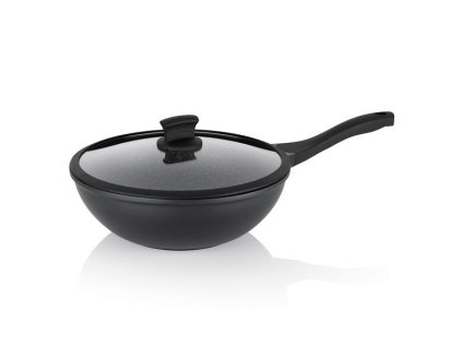 Pánev KELA Wok Stella Nova litý hliník černý, 10 x 30 cm 5 l, KL-12229