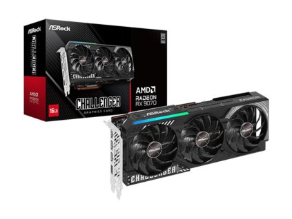ASRock VGA AMD Radeon RX 9070 Challenger 16GB, RX 9070, 16GB GDDR6, 3xDP, 1xHDMI